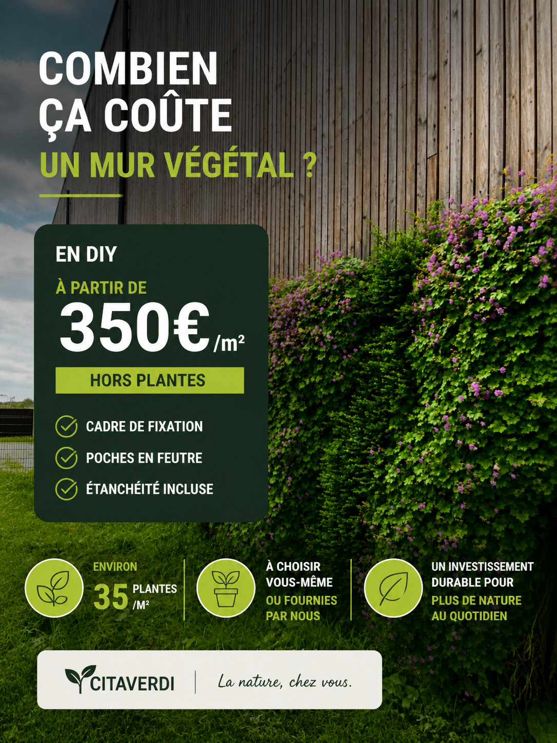 DIY combien coute un mur végétal?